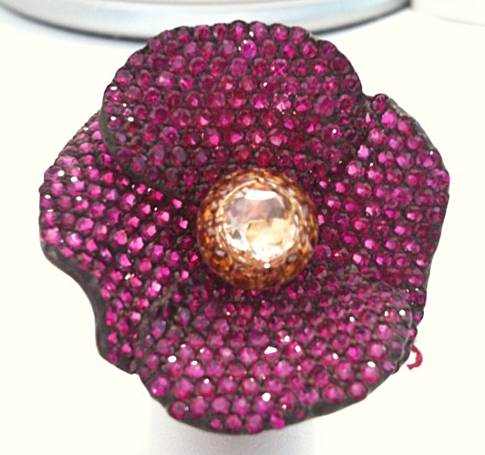 PoppyRing Ruby and diamond ring by Leon Mege
