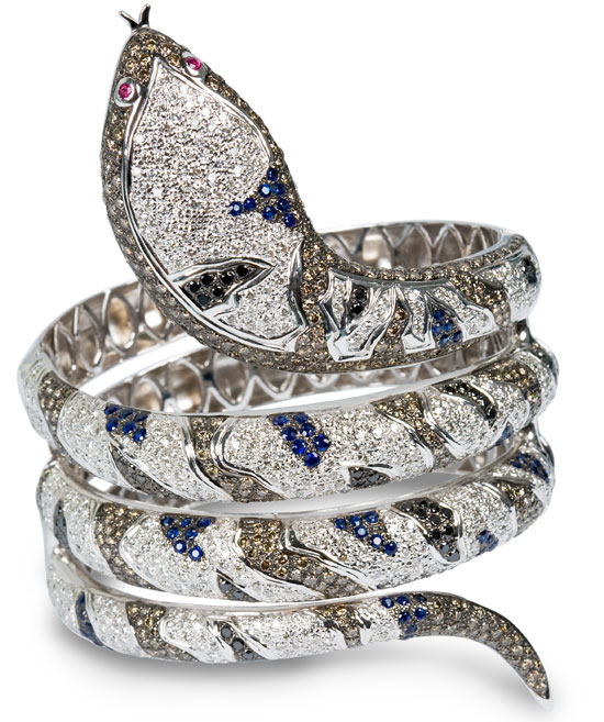 LeVianSnakeBracelet Le Vian diamond and blue sapphire bracelet