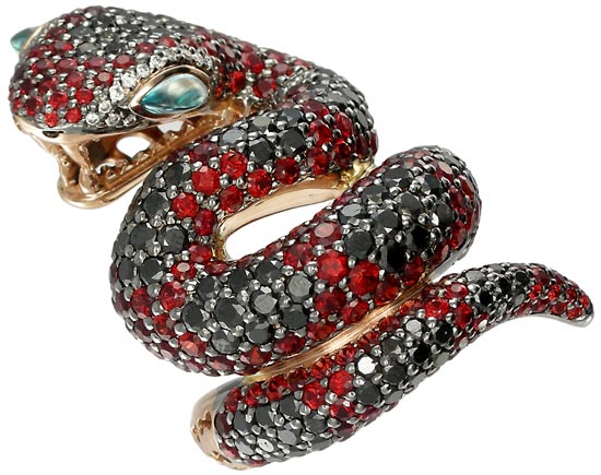 Zorab_RubyBlackDiamondRing Zorab ruby and black diamond ring