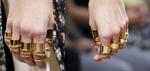 balenciaga 5 finger ring set