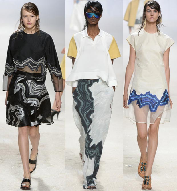Geode fabrics at 3.1 Phillip Lim for New York Fashion Week Spring 2014