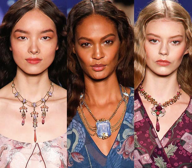 Erickson Beamon necklaces for Anna Sui Spring 2014