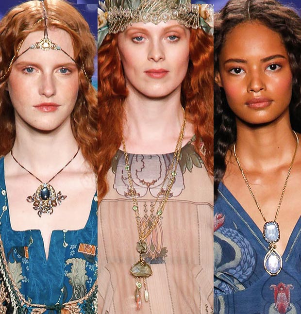 Erickson Beamon necklaces for Anna Sui Spring 2014