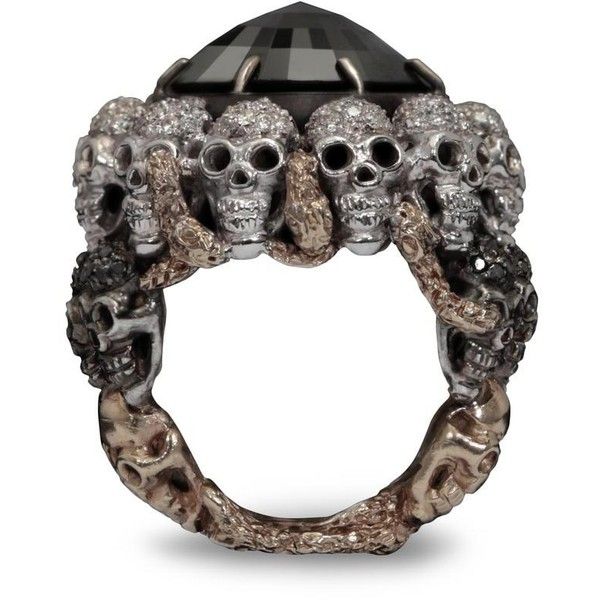 e661c041f6caac212425be8430486453 Gold and Diamond Skull Ring by Delfina Delettrez