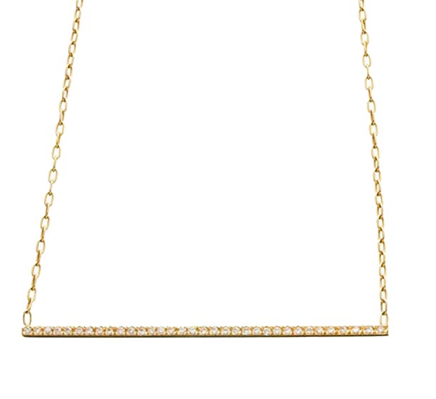 Diamond pave bar necklace by Jennifer Fisher