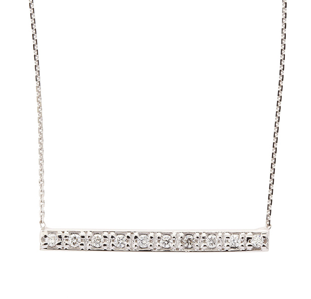 Diamond bar necklace by KC Design
