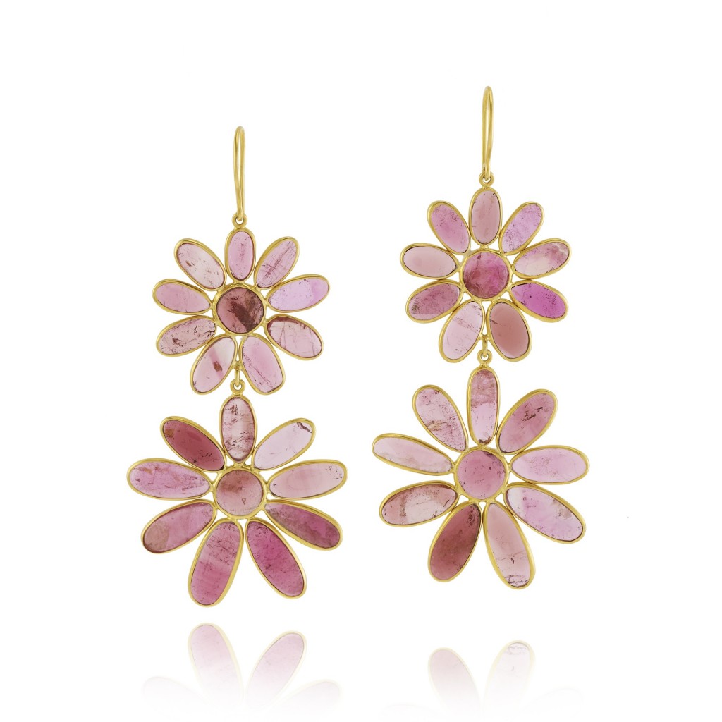 Pink tourmaline earrings by Pippa Small