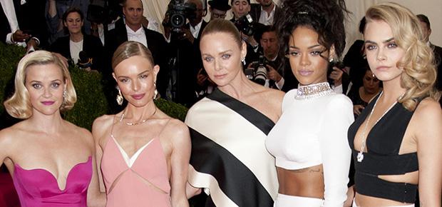 Reese Witherspoon, Kate Bosworth, Stella McCartney, Rihanna, and Cara Delevingne at the 2014 Met Gala