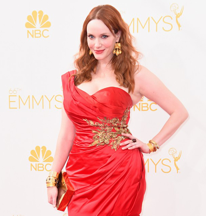 Christina Hendricks wears Neil Lane to the 2014 Emmy Awards