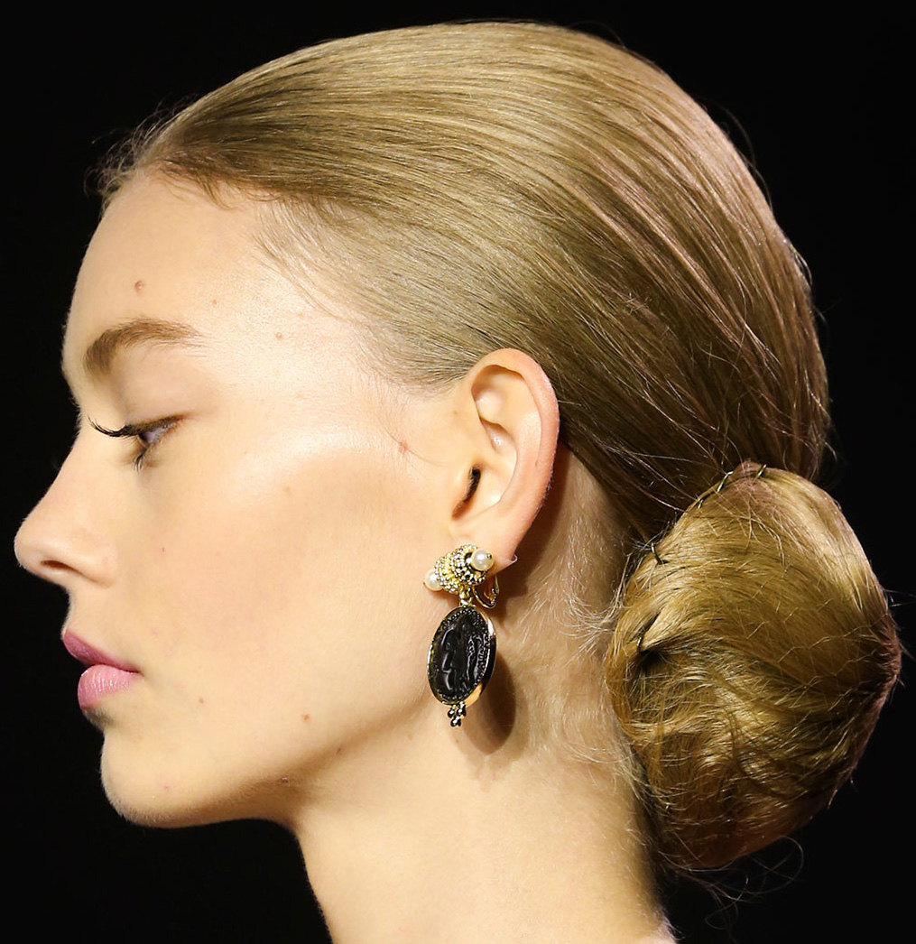 Earrings on the runway during the Altuzarra Spring 2015 show at NYFW