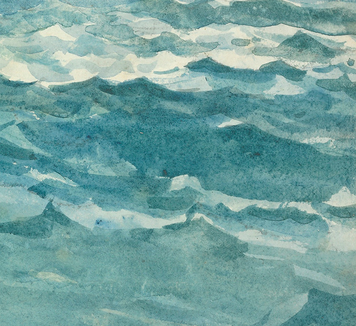 Detail of Winslow Homer's Light Blue Sea at Prout's Neck