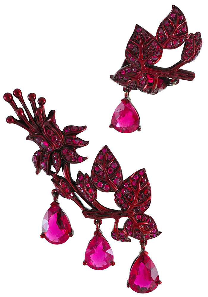 Earrings from the Scarlet Empress Collection by Lydia Courteille
