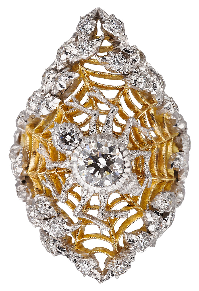 Buccellati Ring inspired by Mikhail Larionov's The Spider's Web