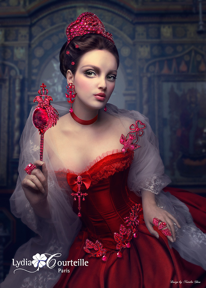 The Scarlet Empress Collection by Lydia Courteille, illustration by Natalie Shau