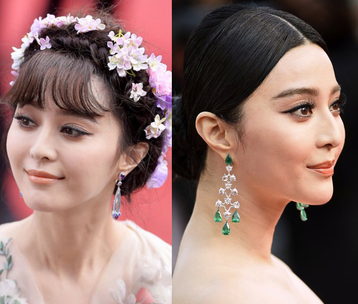 fan BingBing wears Chopard jewelry at the 2015 Cannes film festival