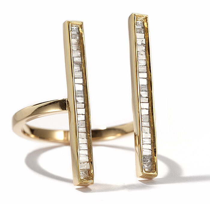Baguette Bar Open Ring by Maiyet, available at Memo