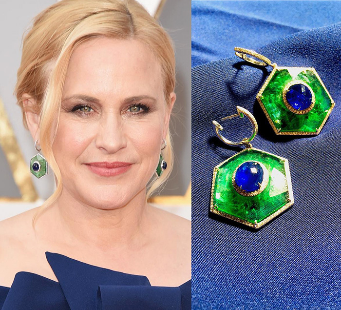 Patricia Arquette in Fred Leighton earrings at the 2016 Oscars
