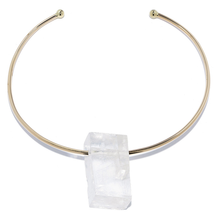 Pamela Love's Selenite choker is a crystal on a wire: chic primitivism.