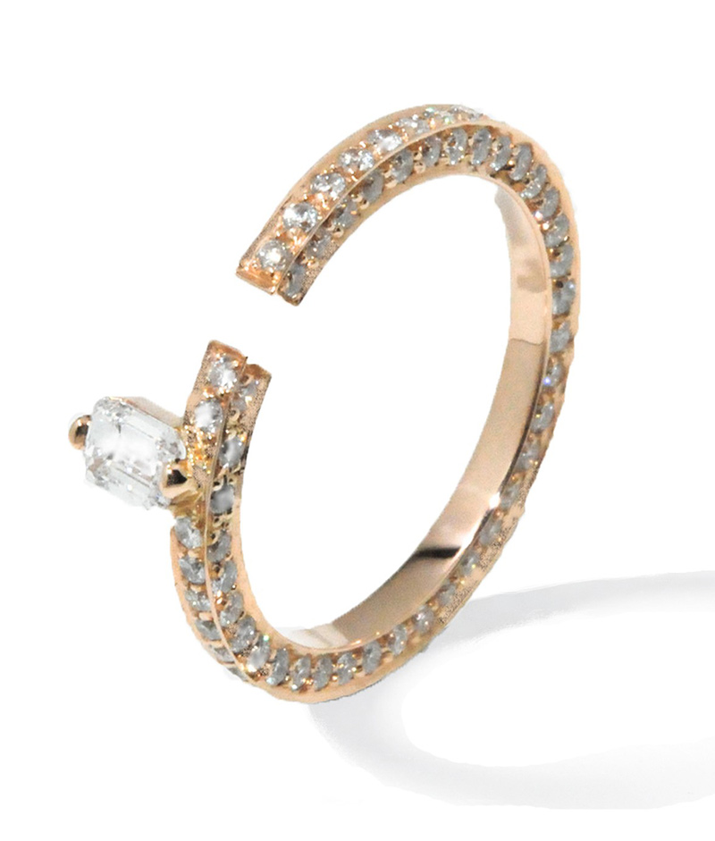 Open diamond engagement ring by Dauphin