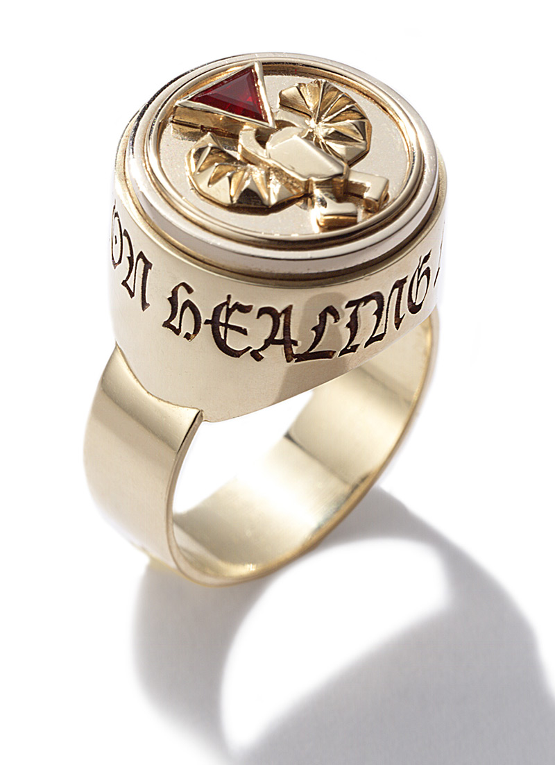 Protection Signet Ring by Foundrae, photo courtesy of Memo Jewelry