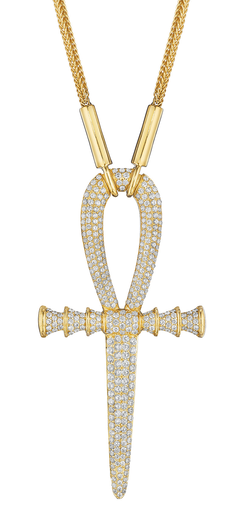 Pave Ankh Pendant from the Icon Collection by Lynn Ban