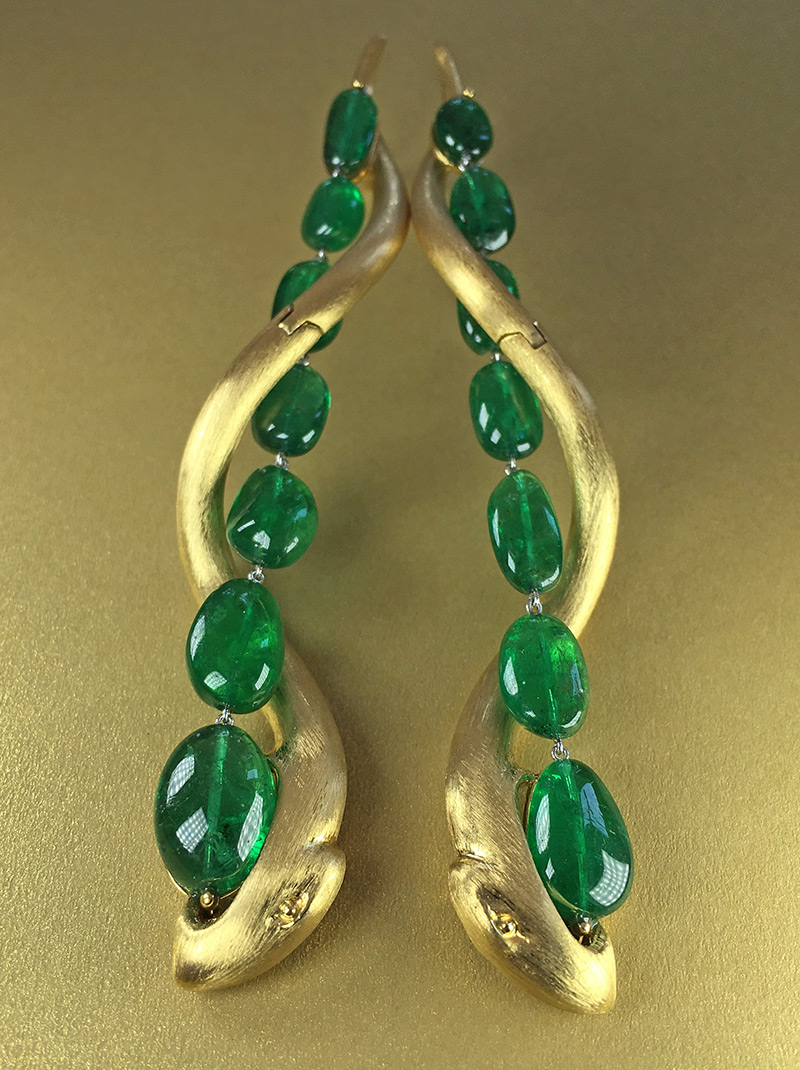 Essence of Desire Emerald Earrings by Meghan Gupta for Divine Jewels