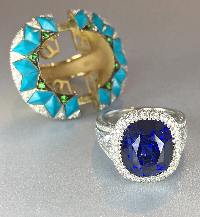 Royal Blue Ring with Turquoise Jacket by Ricardo Basta