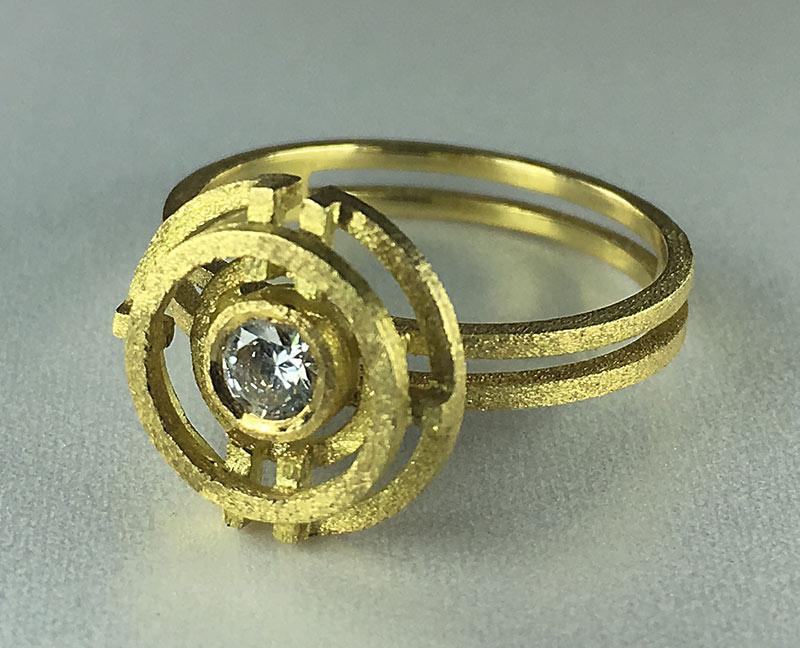 Four Circle Ring in 18k gold by Shimell & Madden