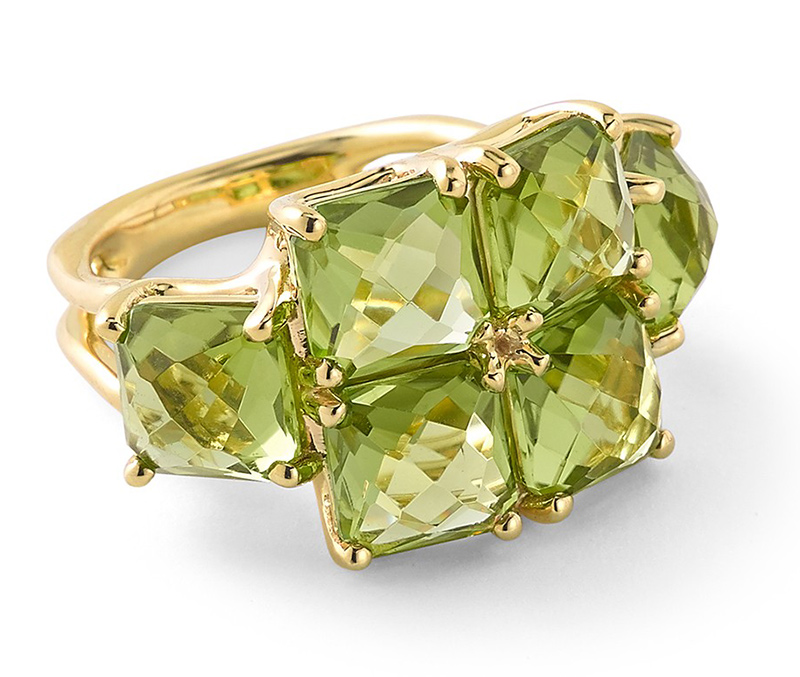 Rock Candy six-stone peridot ring by Ippolita