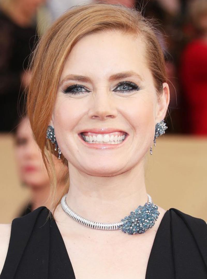 Amy Adams wears a collar from Cartier's new Cactus Collection.