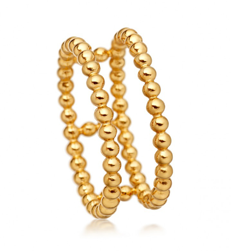 Double-Row Beaded Stilla Ring by Astley Clarke