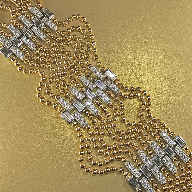 Flapper Nine-Row Bracelet by Maria Canale