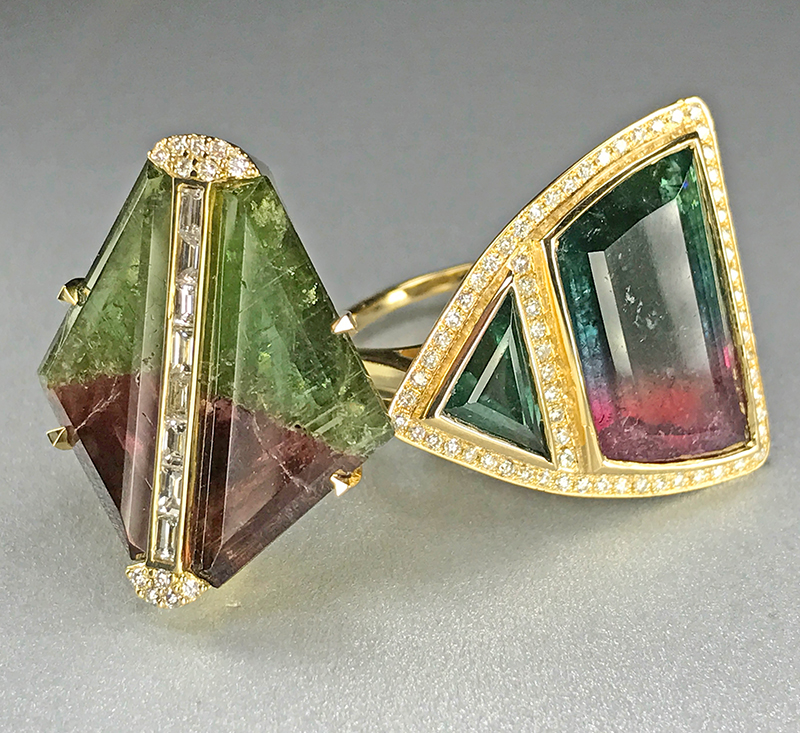 Tourmaline Rings by Rock & Gems, photo by @kremkow