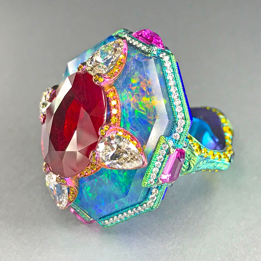 Music on My Mind Ring by Wallace Chan, photo by @kremkow