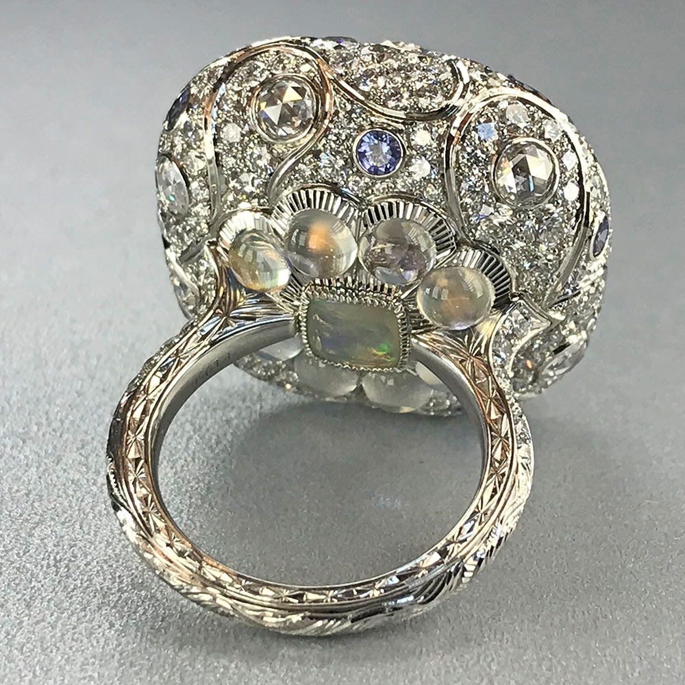 The back of the Remember Ring by Helen Kim Currens