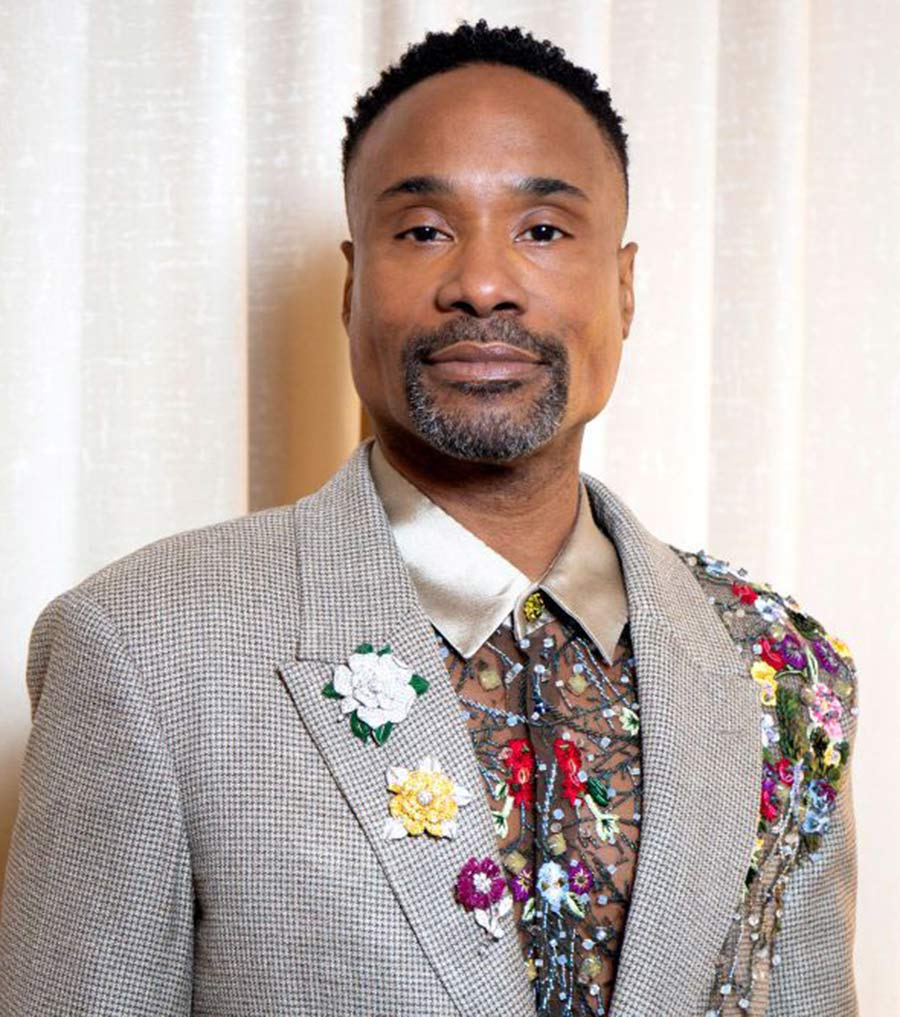 Billy Porter wears pins by Oscar Heyman to the 2019 Golden Globe Awards