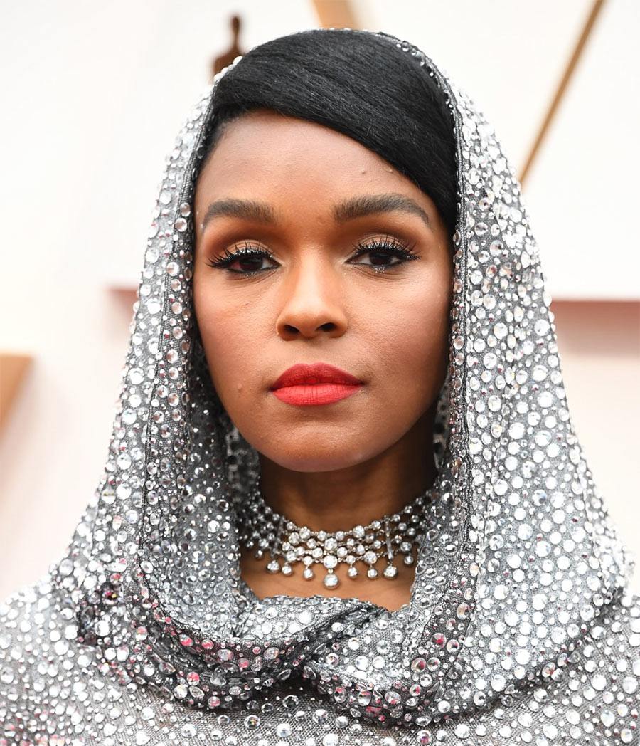 Janelle Monae wears a Forevermore necklace to the 2020 Oscars